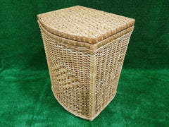 Wicker laundry basket with lid, wicker basket, wicker basket for bathroom