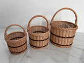 Wicker basket, storage basket, wicker easter basket, picnic basket, , Kids Willow Basket, round handled basket, Small Rustic Basket