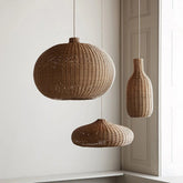 Nordic Rattan Handmade Pendant Lampshades for Kitchen Island