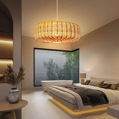 New Woven Rattan Light Fixtures, Wicker Rattan Lampshade Bamboo Lamp Pendant