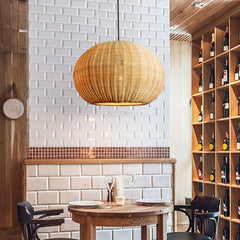 Nordic Rattan Handmade Pendant Lampshades for Kitchen Island