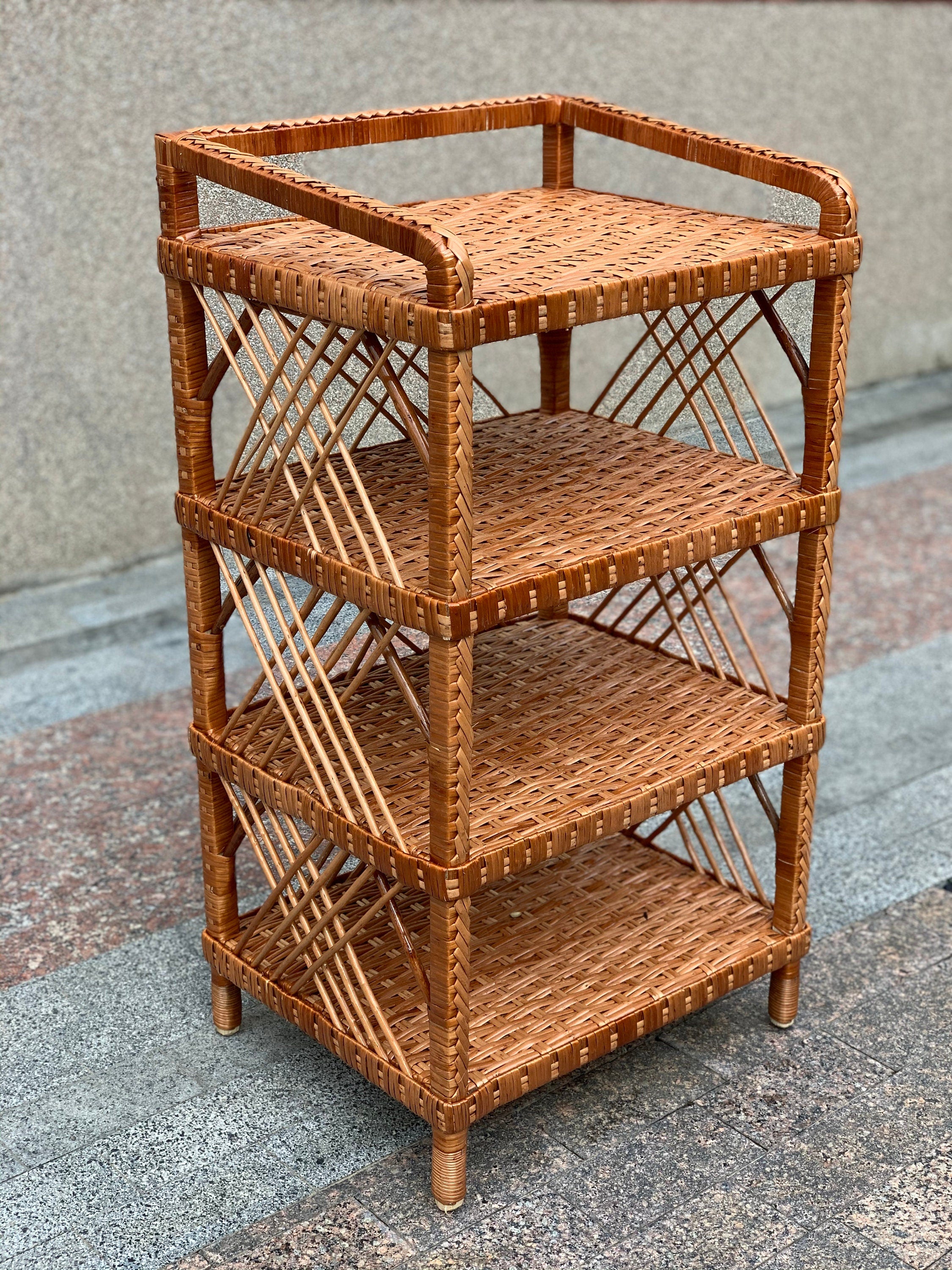 Wicker Shelf, 2/3/4/5-Shelf Unit Available, Storage shelf, 100% Natural