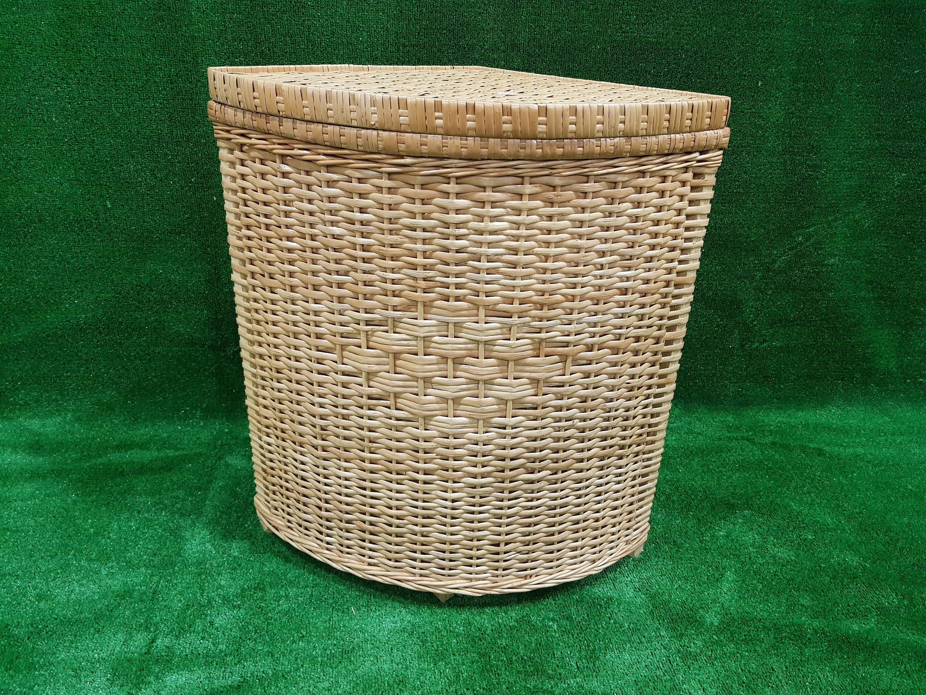 Сorner laundry basket, wicker basket, wicker basket for bathroom
