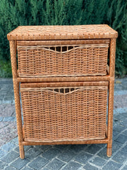 Beautiful Wicker Dresser with 2 Drawers, Chest of 2 drawers, Organizer things, Storage Unit