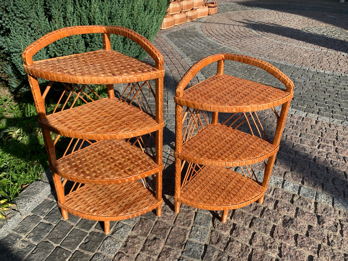 Wicker Shelf, 3/4 tier shelf, Storage shelf