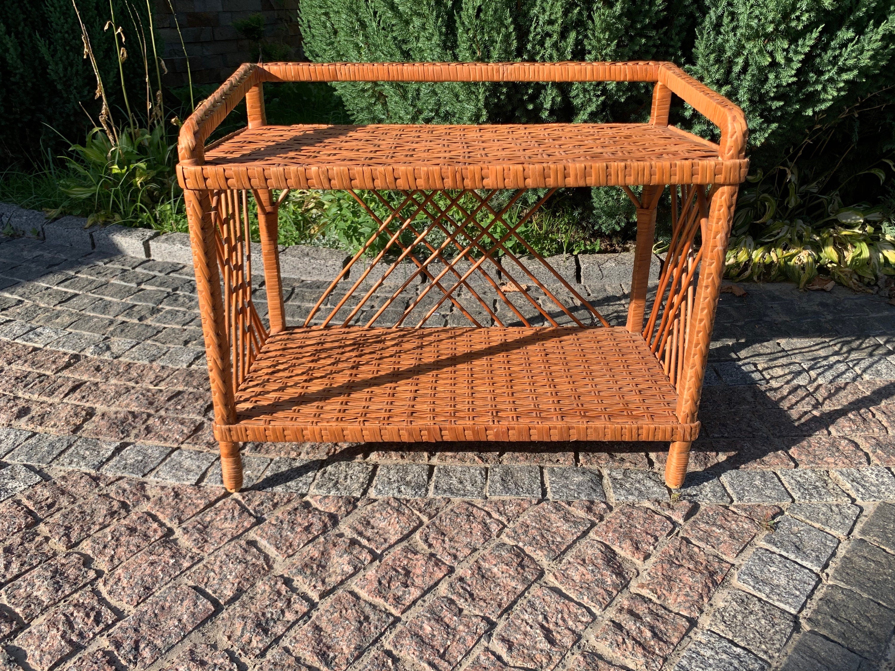 Wicker Shelf, Storage shelf, chest of drawers for shoes