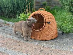 Wicker Pet Carrier, Pet Basket, House for animals