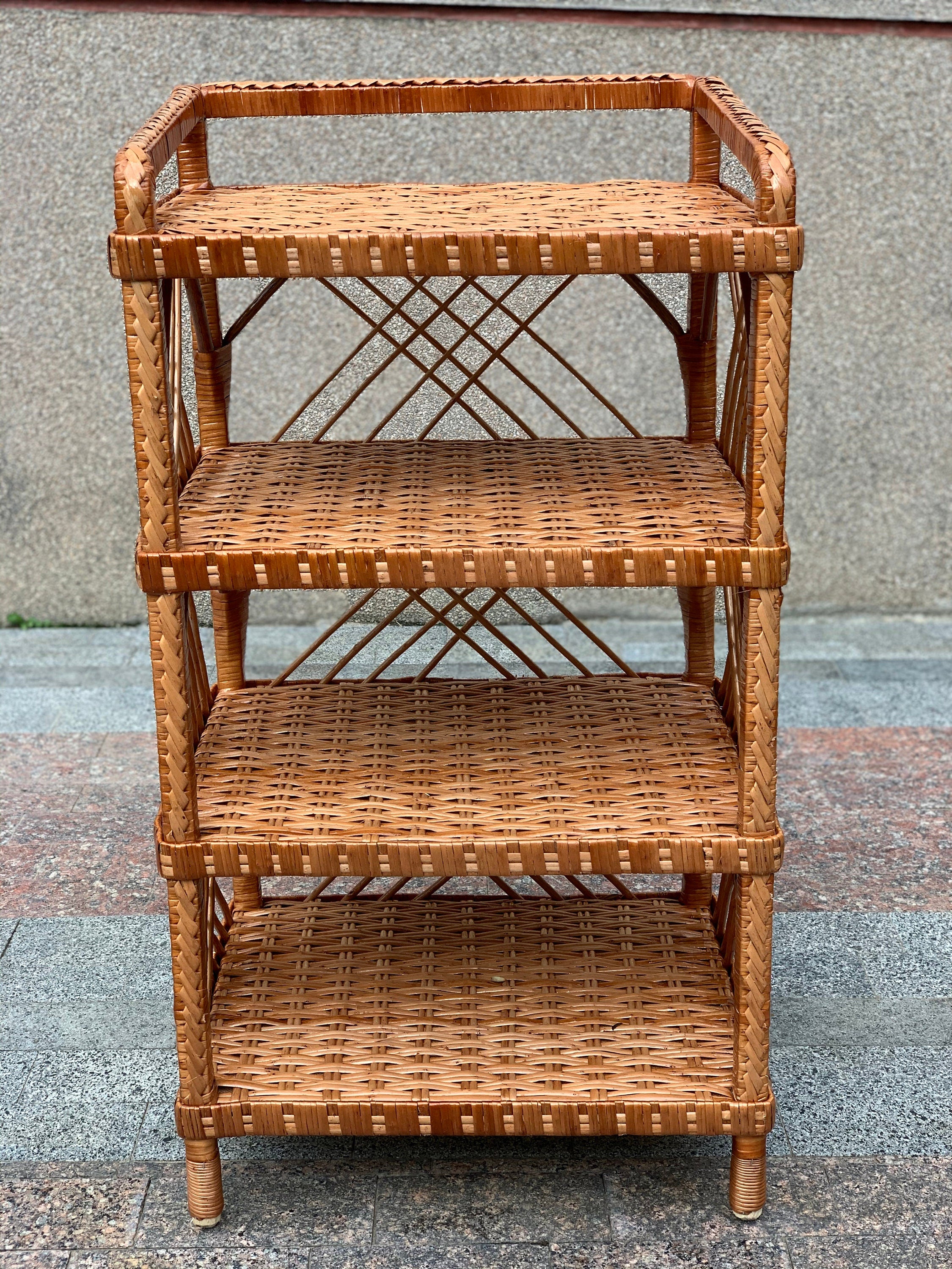 Wicker Shelf, 2/3/4/5-Shelf Unit Available, Storage shelf, 100% Natural