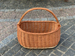 Willow Market Basket, Kids Willow Basket, round handled basket, flower girl basket,Small Rustic Basket