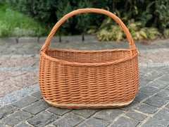 Willow Market Basket, Kids Willow Basket, round handled basket, flower girl basket,Small Rustic Basket