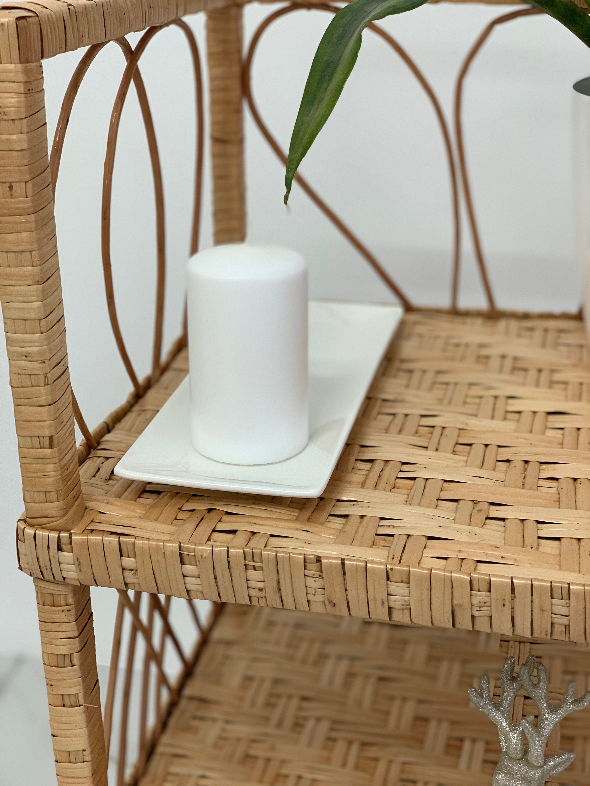 Wicker Shelf, Storage shelf, 3-Shelf Unit Available, chest of drawers for shoes