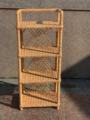 Wicker Shelf, 4-Shelf Unit Available, arched shelf, rattan shelves, wicker shelf, etagere shelf, boho plant stand