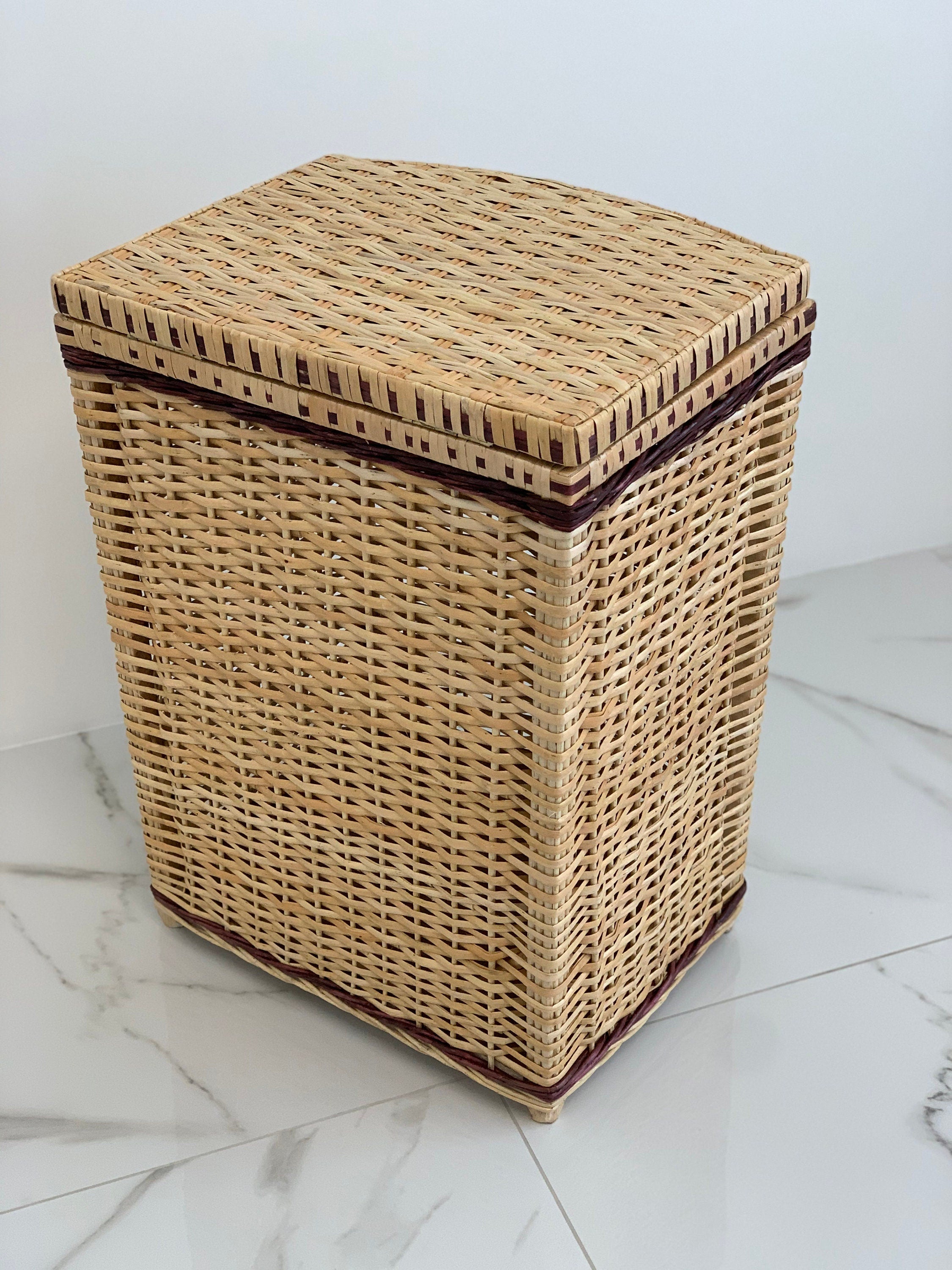 Mother's Day Gift, Wicker Laundry Basket with Lid, Wicker Bathroom Basket