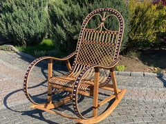 Wicker Rocking Chair, organic rattan rocking chair, willow rocking chair