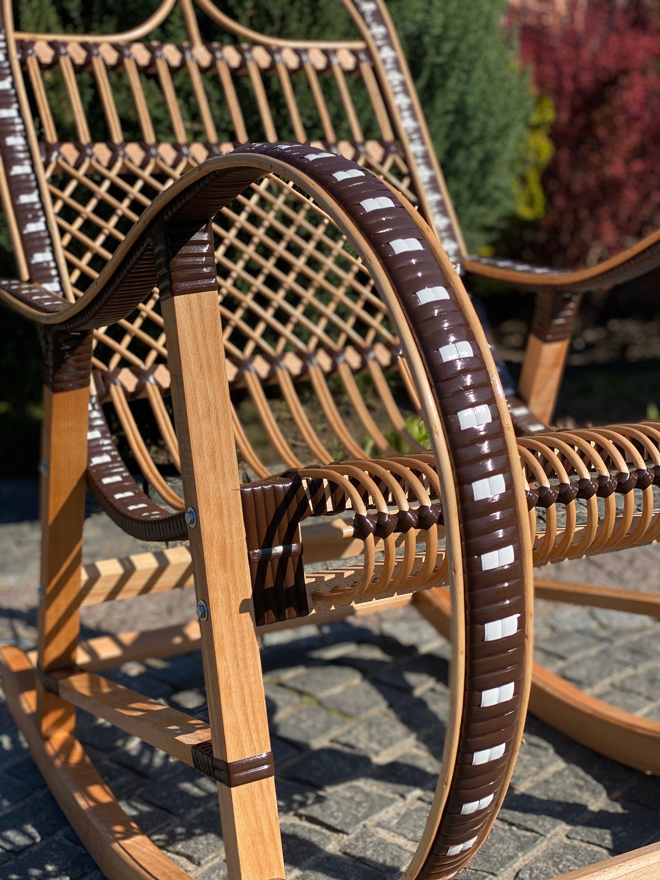 Wicker Rocking Chair, organic rattan rocking chair, willow rocking chair
