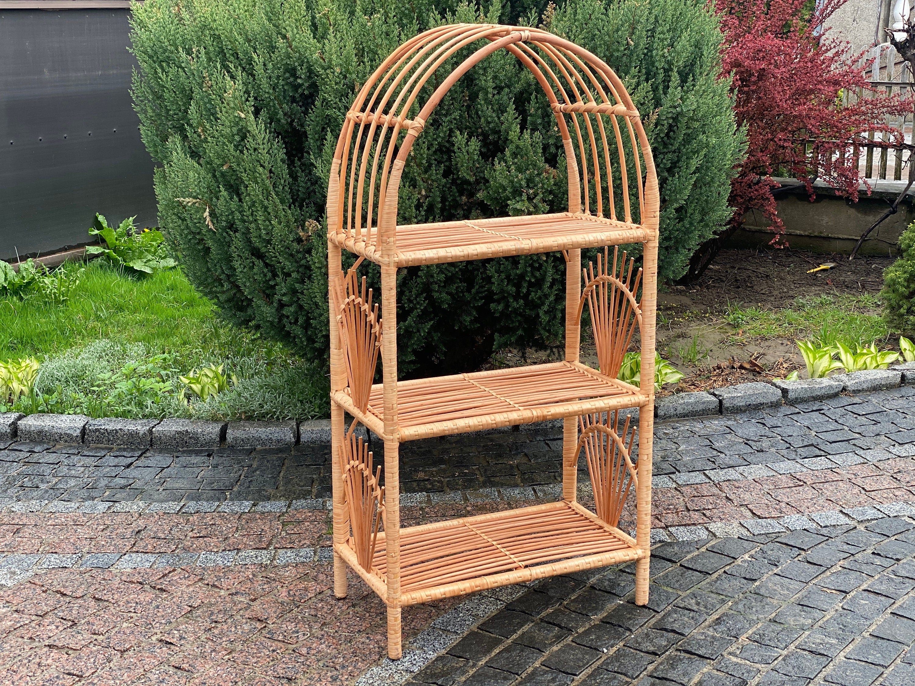 Wicker Shelf, 2/3/4/5 shelves, Storage shelf, Bookshelf, Plant shelf, Rattan shelf