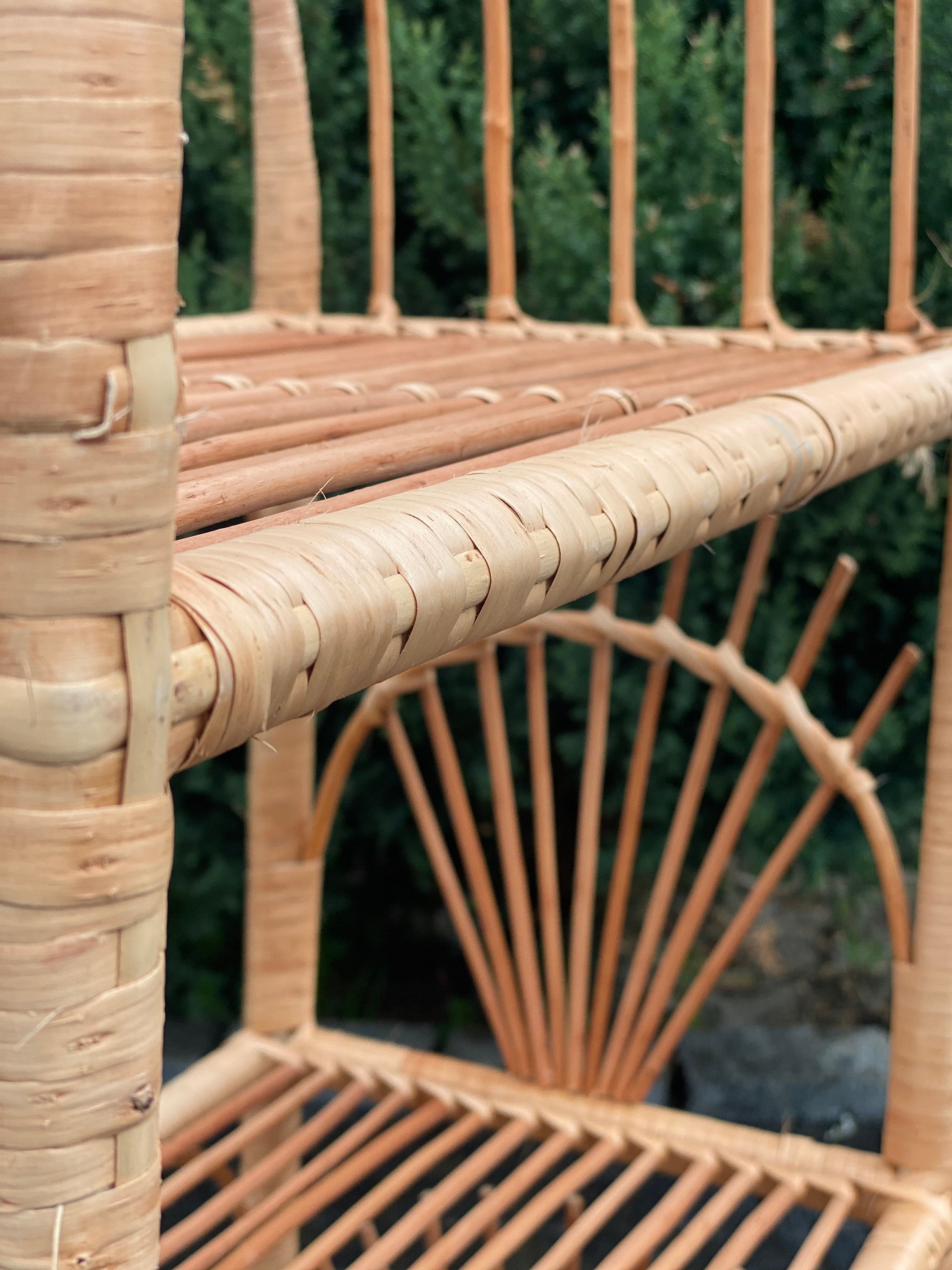 Wicker Shelf, Storage shelf, Bookshelf, Plant shelf, Rattan shelf