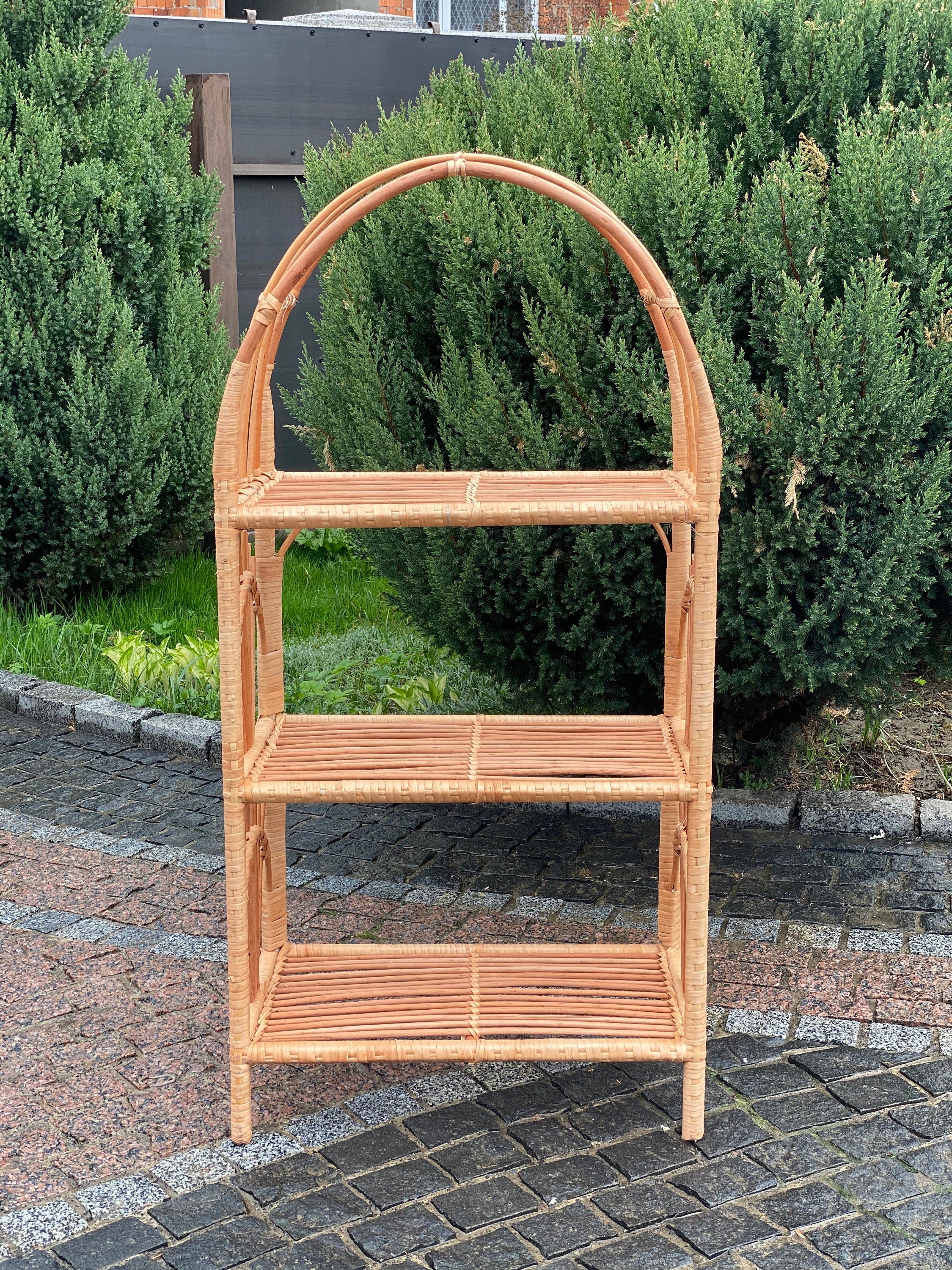 Wicker Shelf, Storage shelf, Bookshelf, Plant shelf, Rattan shelf