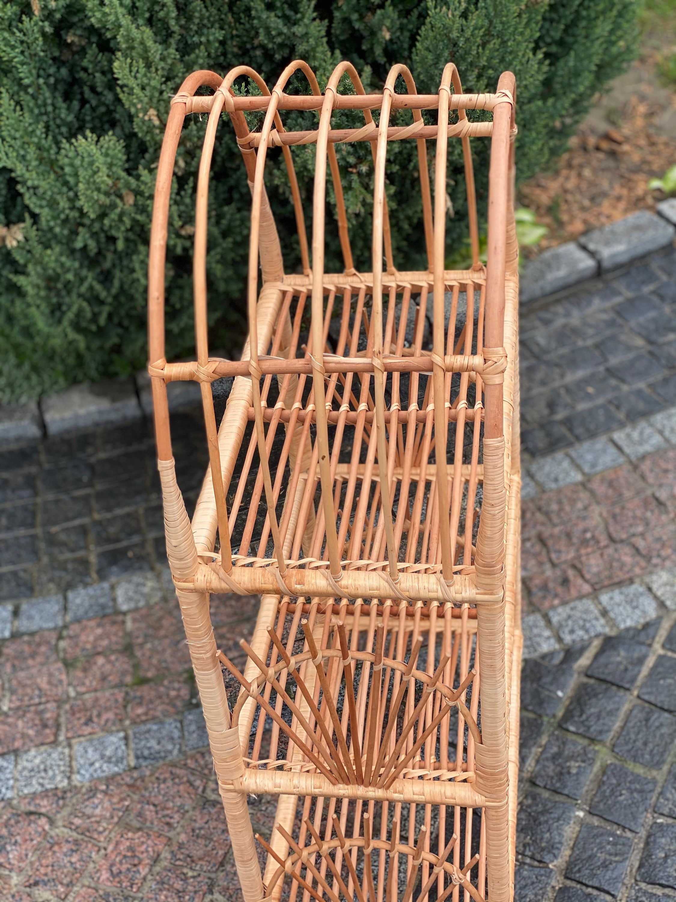 Wicker Shelf, Storage shelf, Bookshelf, Plant shelf, Rattan shelf