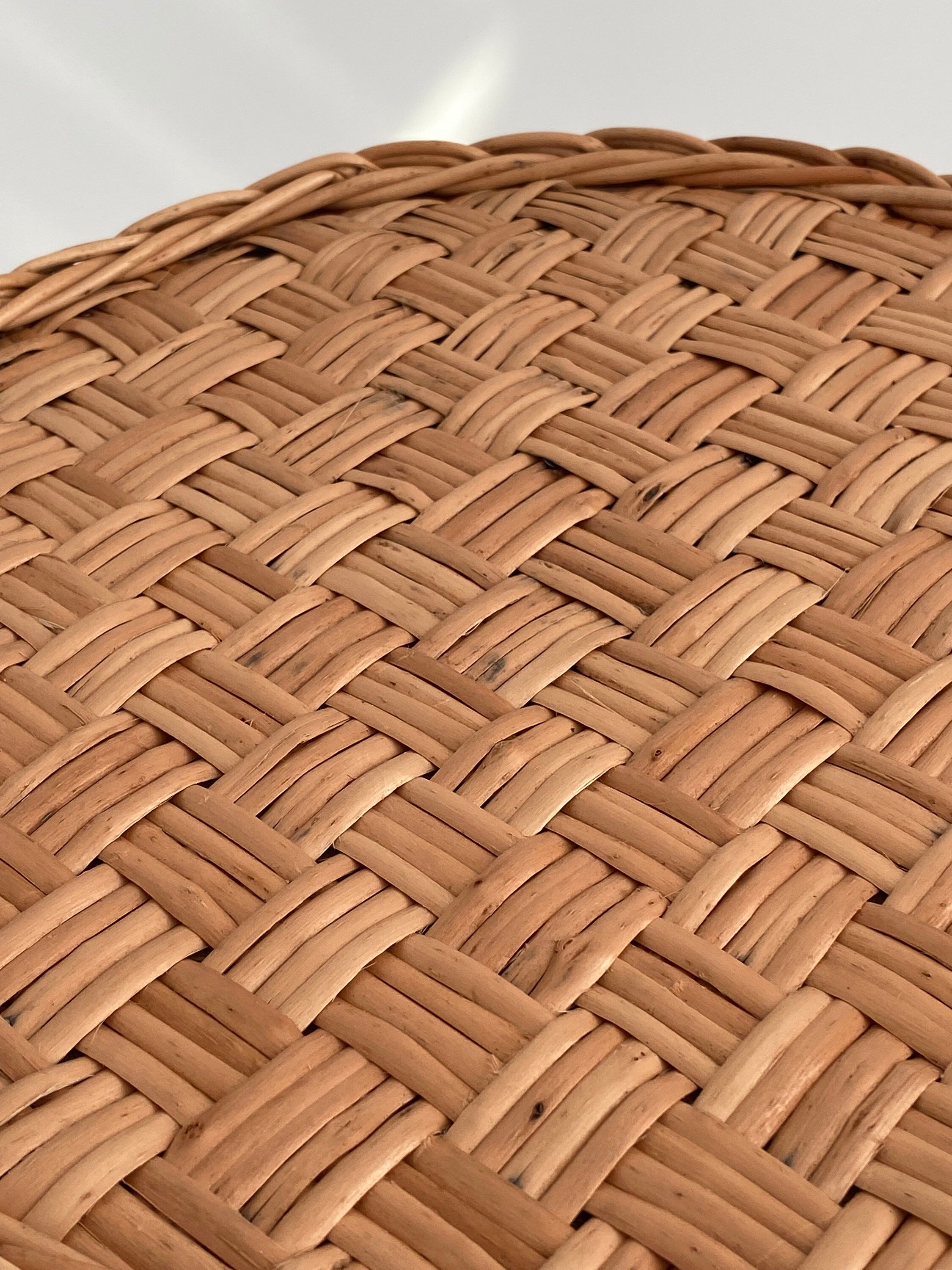 Rattan wicker round stool or teatable