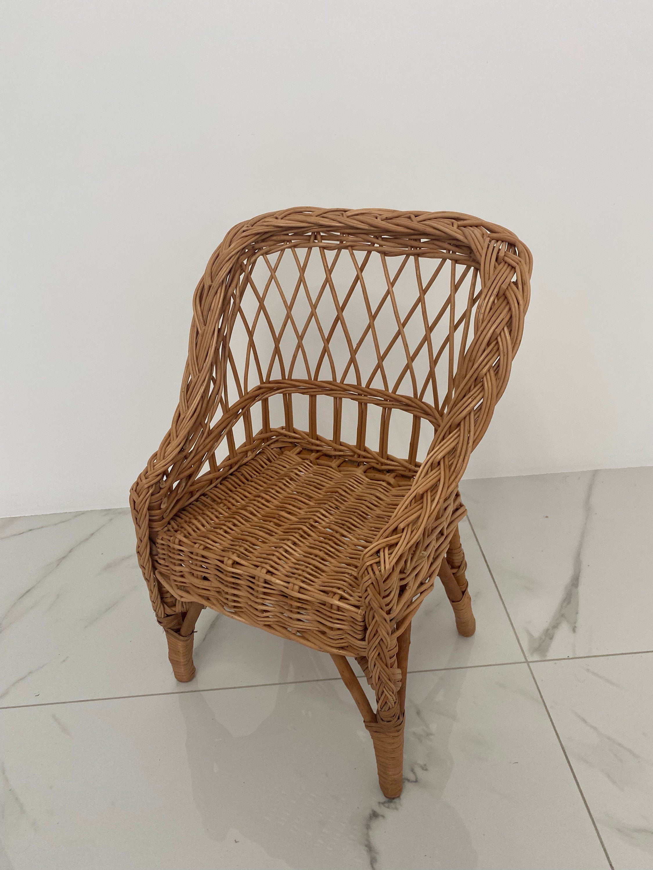 Wicker chair for children, armchair for children, armchair for children