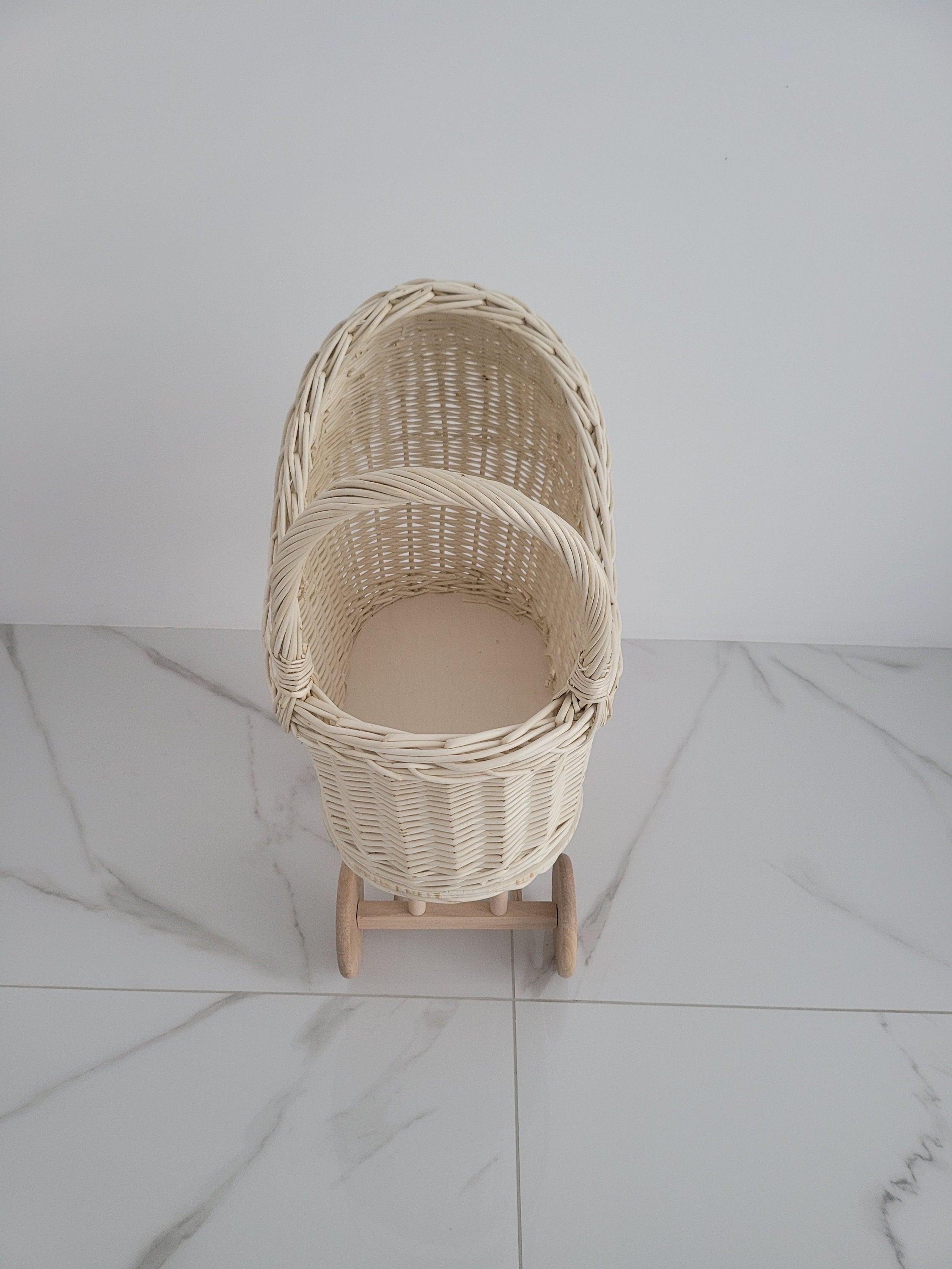 Wicker Baby Carriage, Doll Stroller, Doll Pram, Wicker Doll Stroller, Wicker Doll Pram, Wicker Willow Doll Stroller