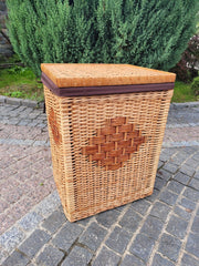 Wicker laundry basket laundry hamper, basket