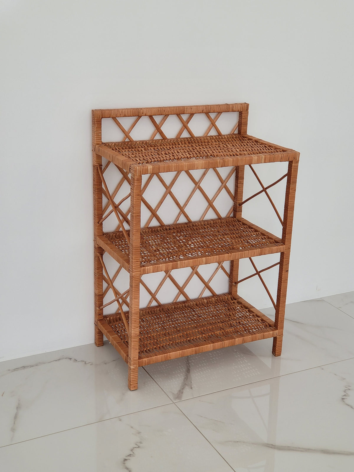 Wicker Shelf, Storage shelf, Bookshelf, Plant shelf, Rattan shelf