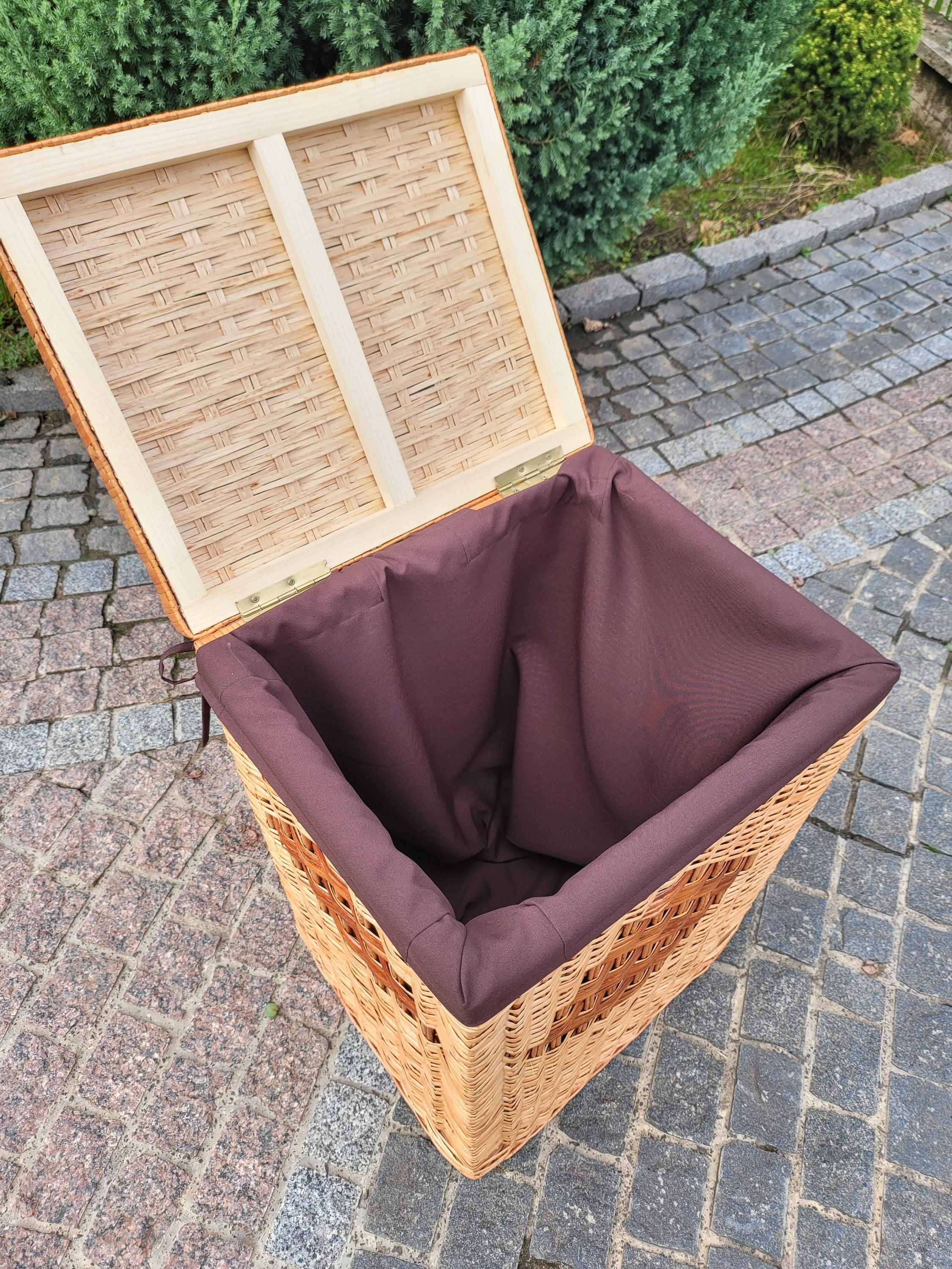 Wicker laundry basket laundry hamper, basket