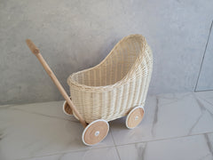 Wicker Baby Carriage, Doll Stroller, Doll Pram, Wicker Doll Stroller, Wicker Doll Pram, Wicker Willow Doll Stroller
