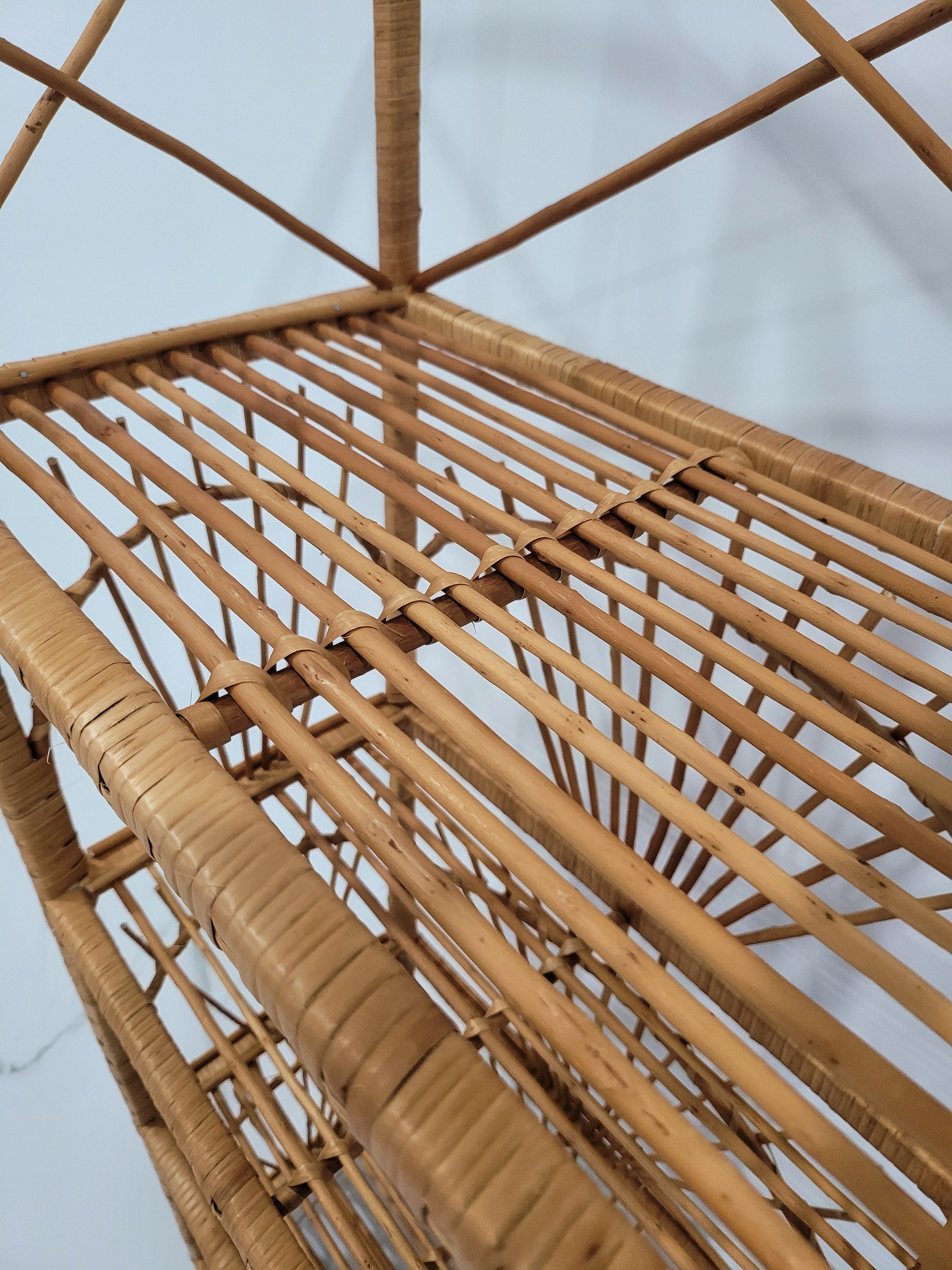 Wicker Shelf, Storage shelf, Bookshelf, Plant shelf, Rattan shelf