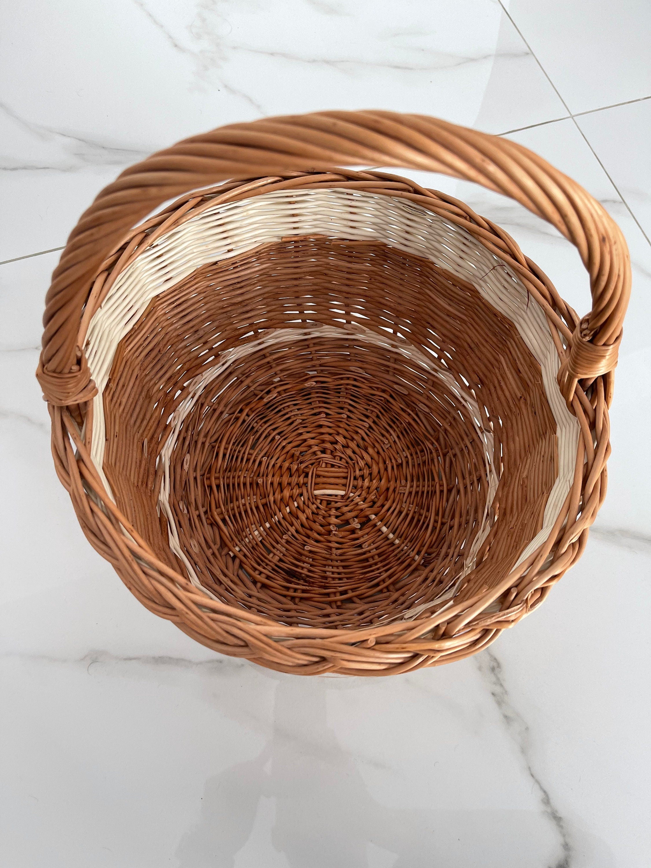 Picnic basket, Wicker easter basket, Wicker basket, Storage basket