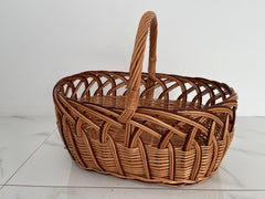 Rectangular Woven Basket, Large Picnic Basket for Camping, Picnic basket, Wicker basket, Storage basket