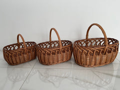Rectangular Woven Basket, Large Picnic Basket for Camping, Picnic basket, Wicker basket, Storage basket