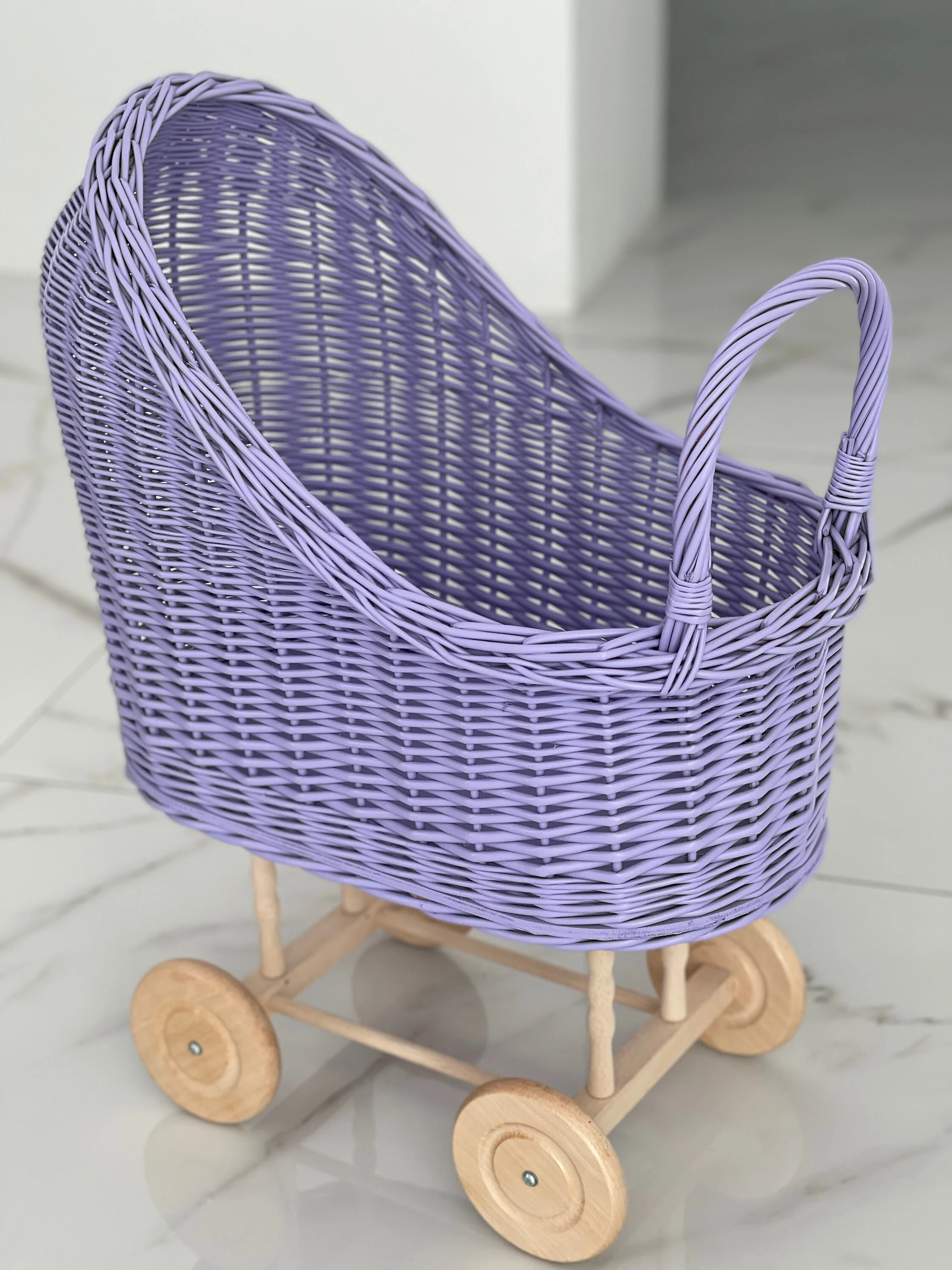 Wicker Doll Stroller – Handwoven Toy Pram - Planet Vine