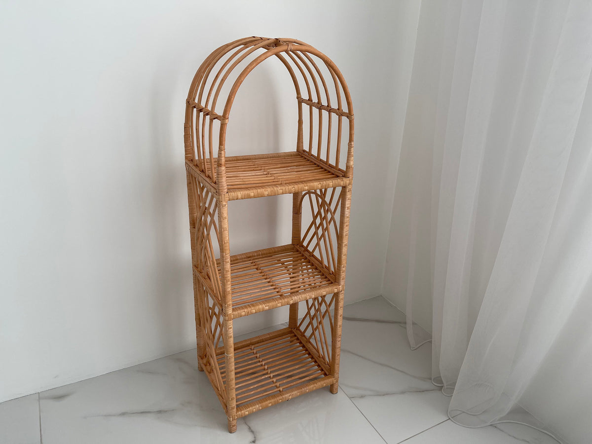 38/56/69 inch height rattan shelf, Wicker Shelf, Storage shelf, Bookshelf, Plant shelf, Rattan shelf