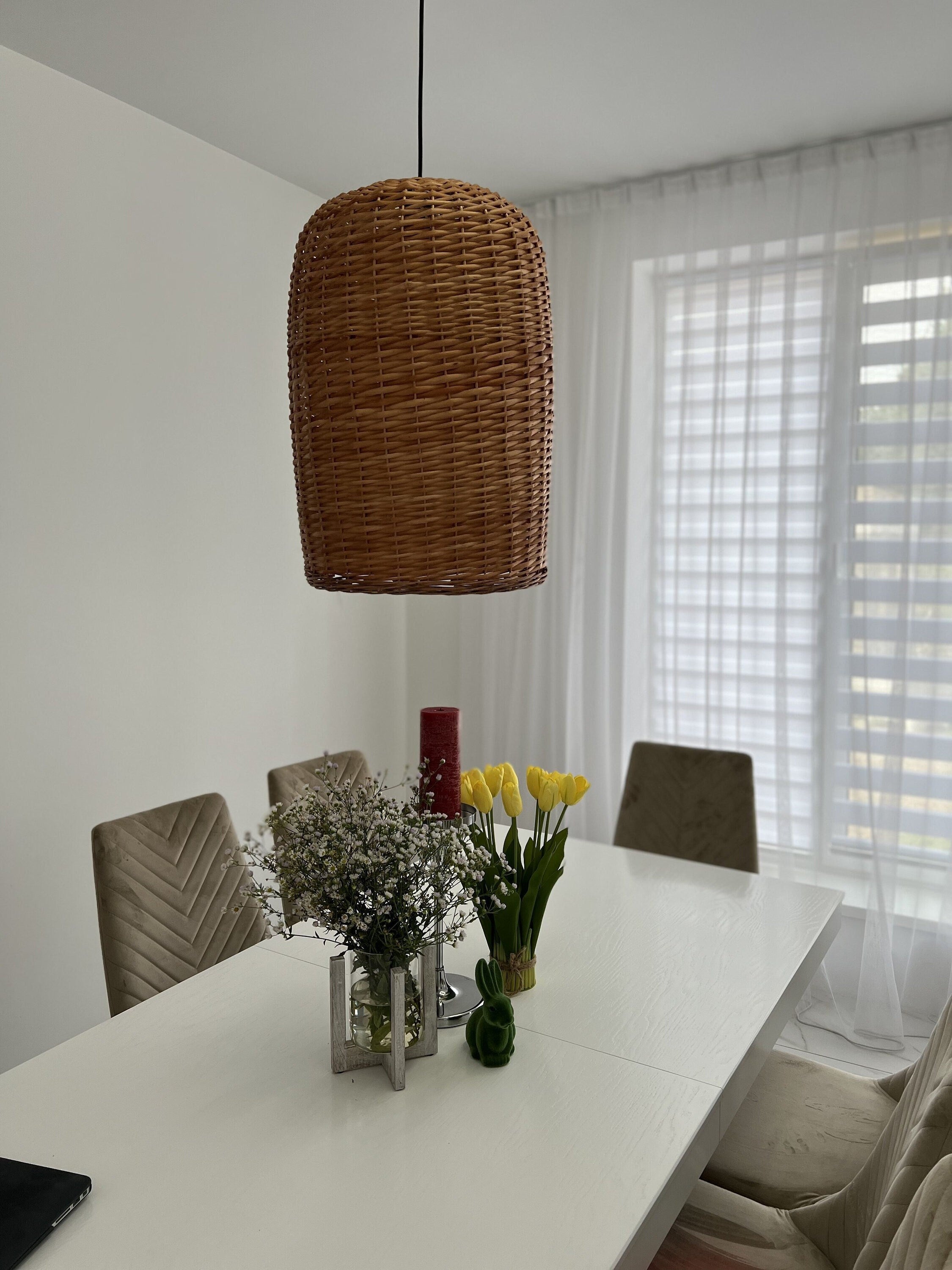 Wicker lamp shades, Hanging Ceiling Lampshade, rattan lamp shade, Boho Lighting, Lamp Shade, Pendant light for kitchen island