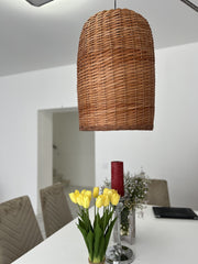 Wicker lamp shades, Hanging Ceiling Lampshade, rattan lamp shade, Boho Lighting, Lamp Shade, Pendant light for kitchen island