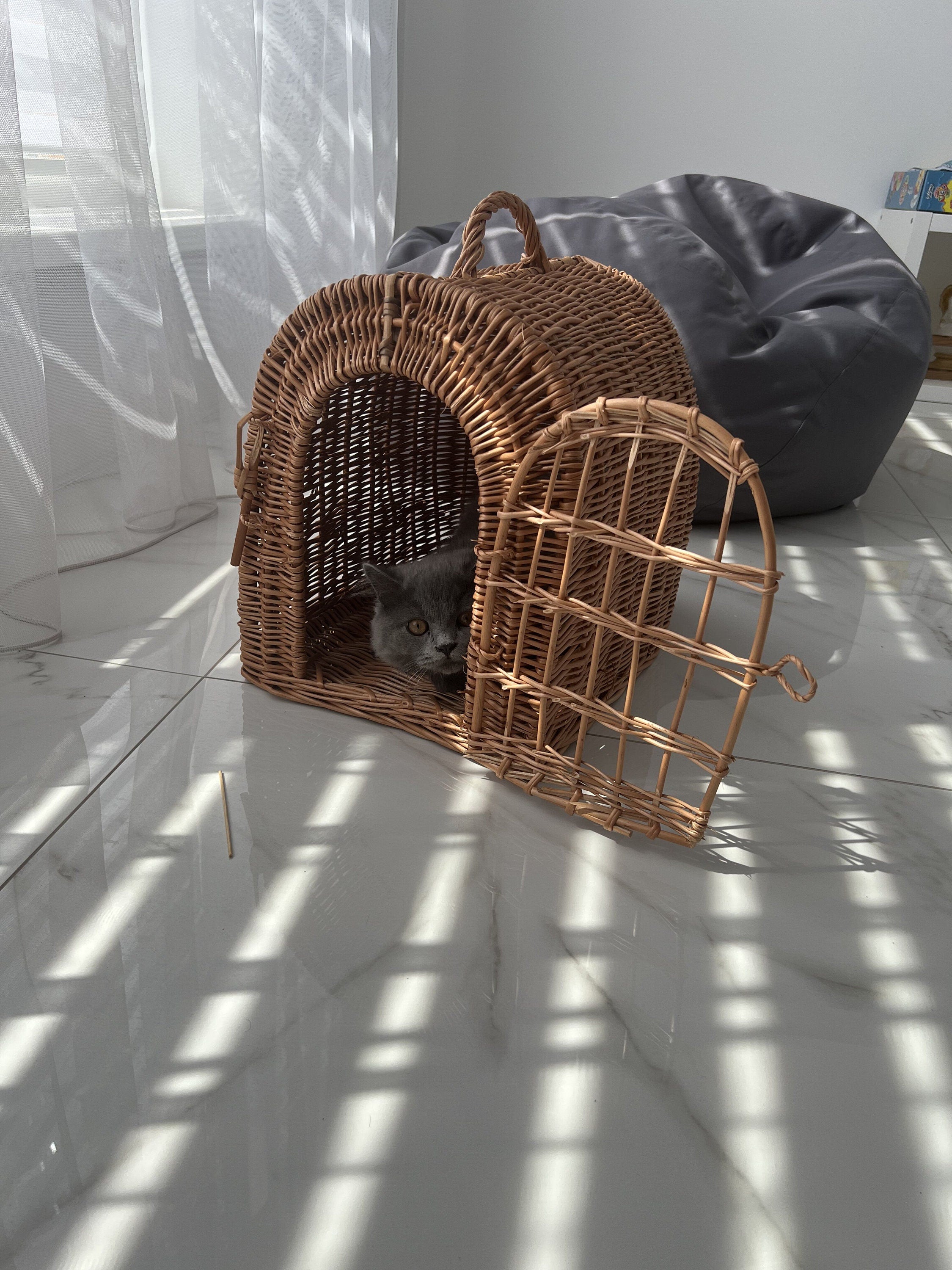 Wicker Pet Carrier, Pet Basket, House for animals