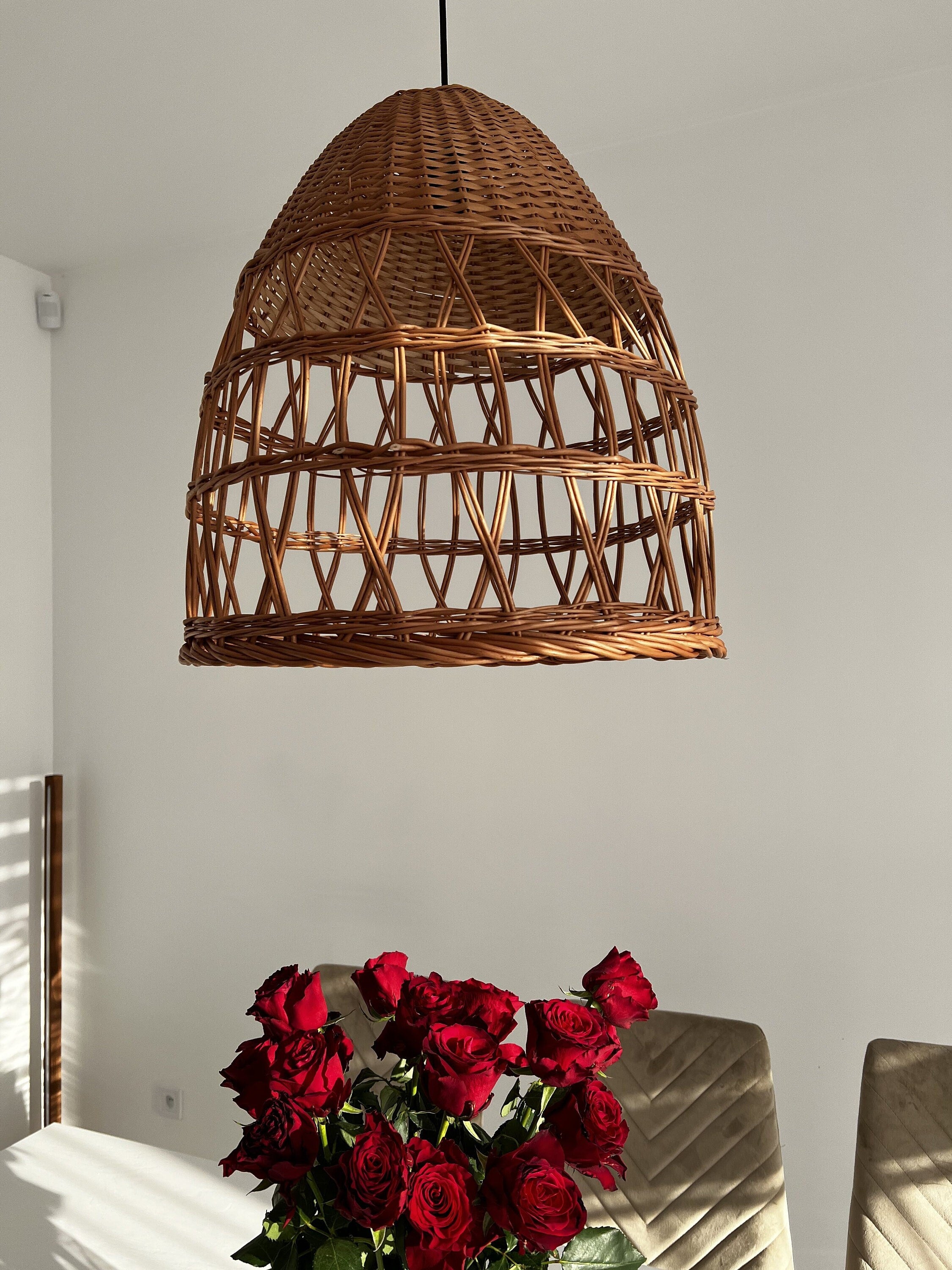 Pendant light, Rattan Lamp Shade, Bamboo Light Fixture, Wicker Lampshade, Bamboo Lampshade, Rattan Lampshade, Rattan Light Fixture