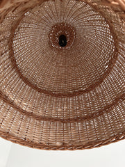 Wicker Rattan Lampshade Boho Style, Rattan Lamp Shade, Hanging Pendant, Handmade Rattan Lamp Shade, Pendant light, Rattan Lamp Shade