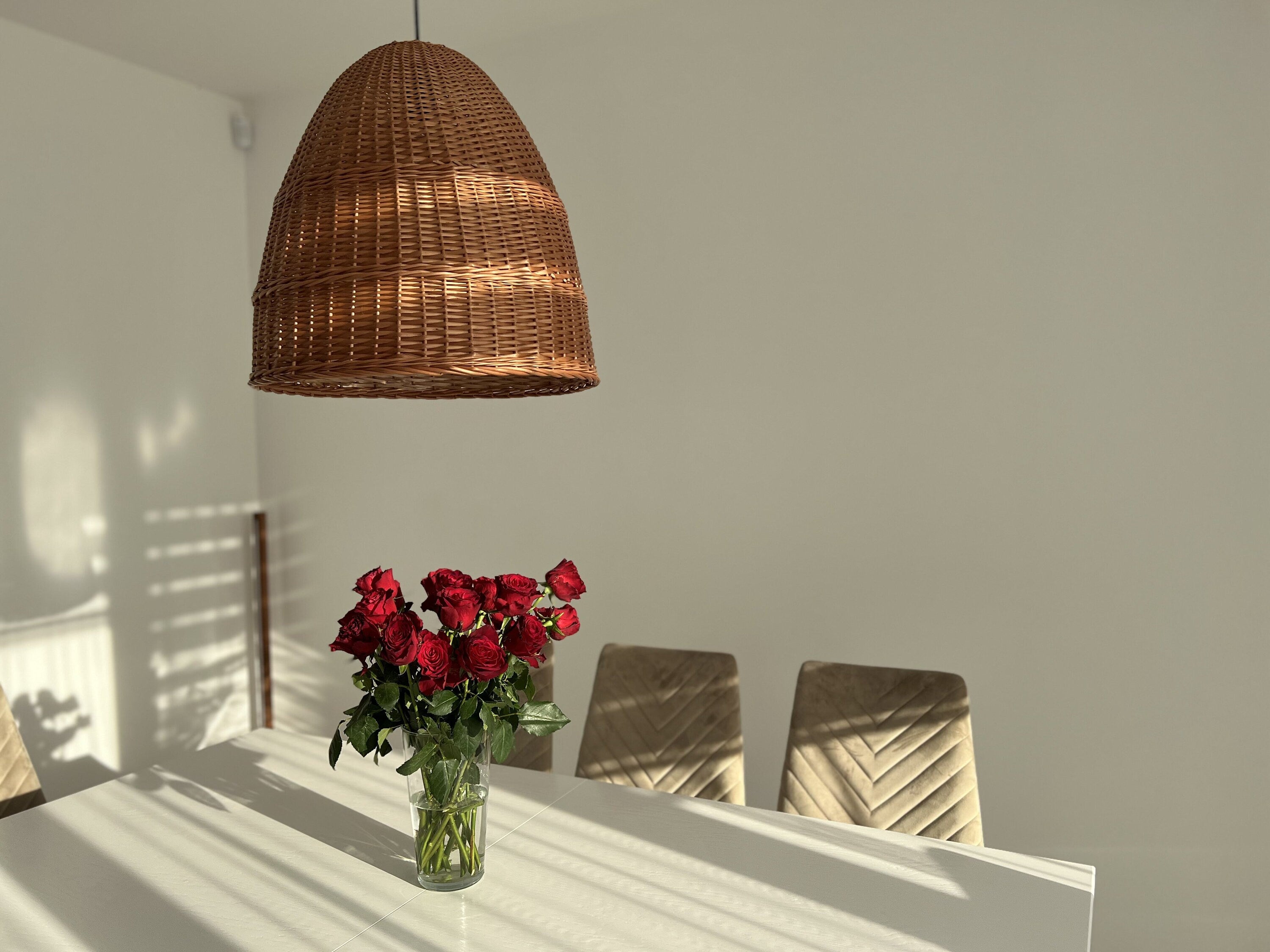 Wicker Rattan Lampshade Boho Style, Rattan Lamp Shade, Hanging Pendant, Handmade Rattan Lamp Shade, Pendant light, Rattan Lamp Shade