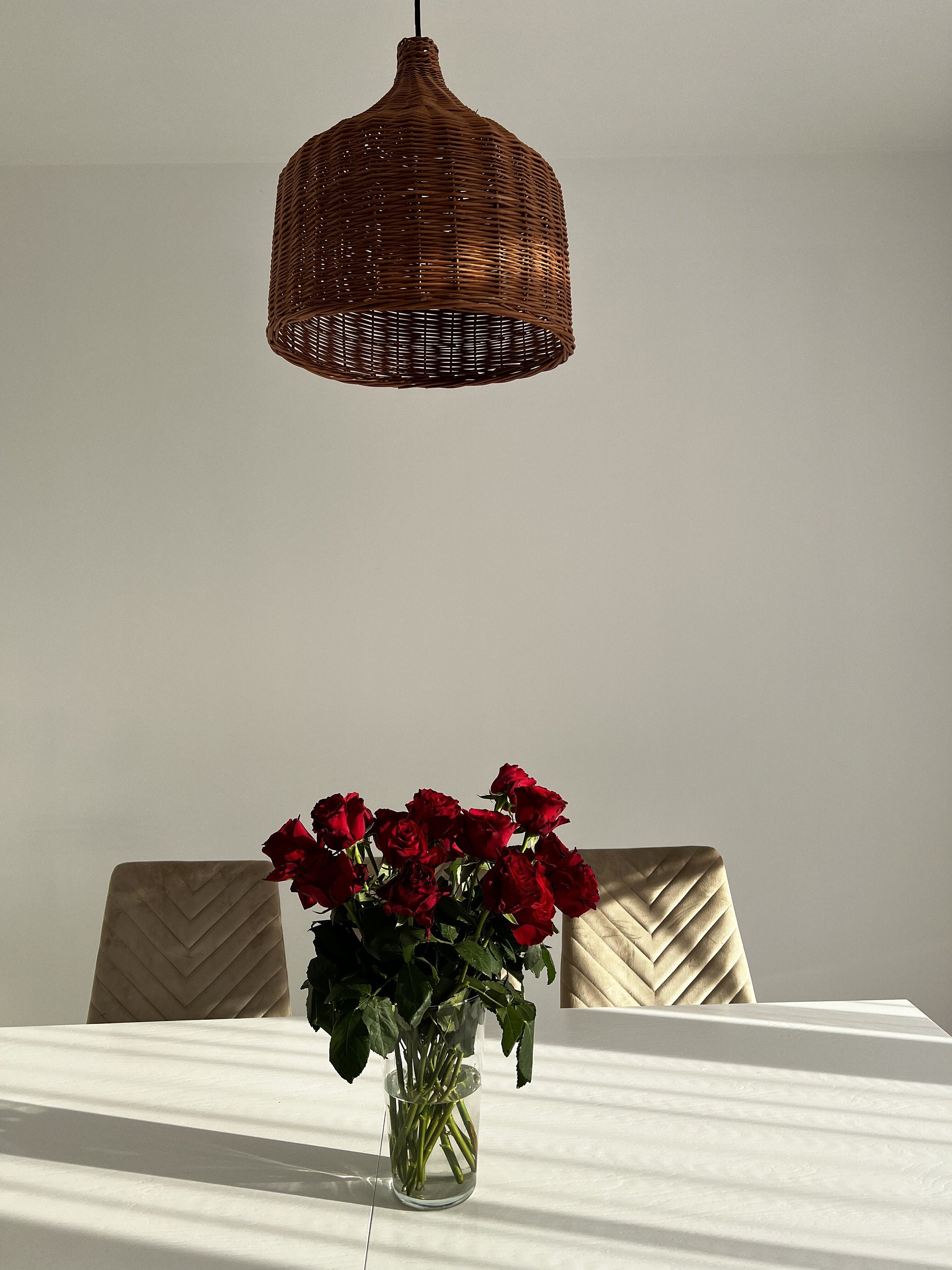 Handmade Pendant Light, Kitchen Lighting, Rattan Chandelier, Pendant Lamp Shade, Ceiling Light, Hanging Lamp, Hanging Pendant
