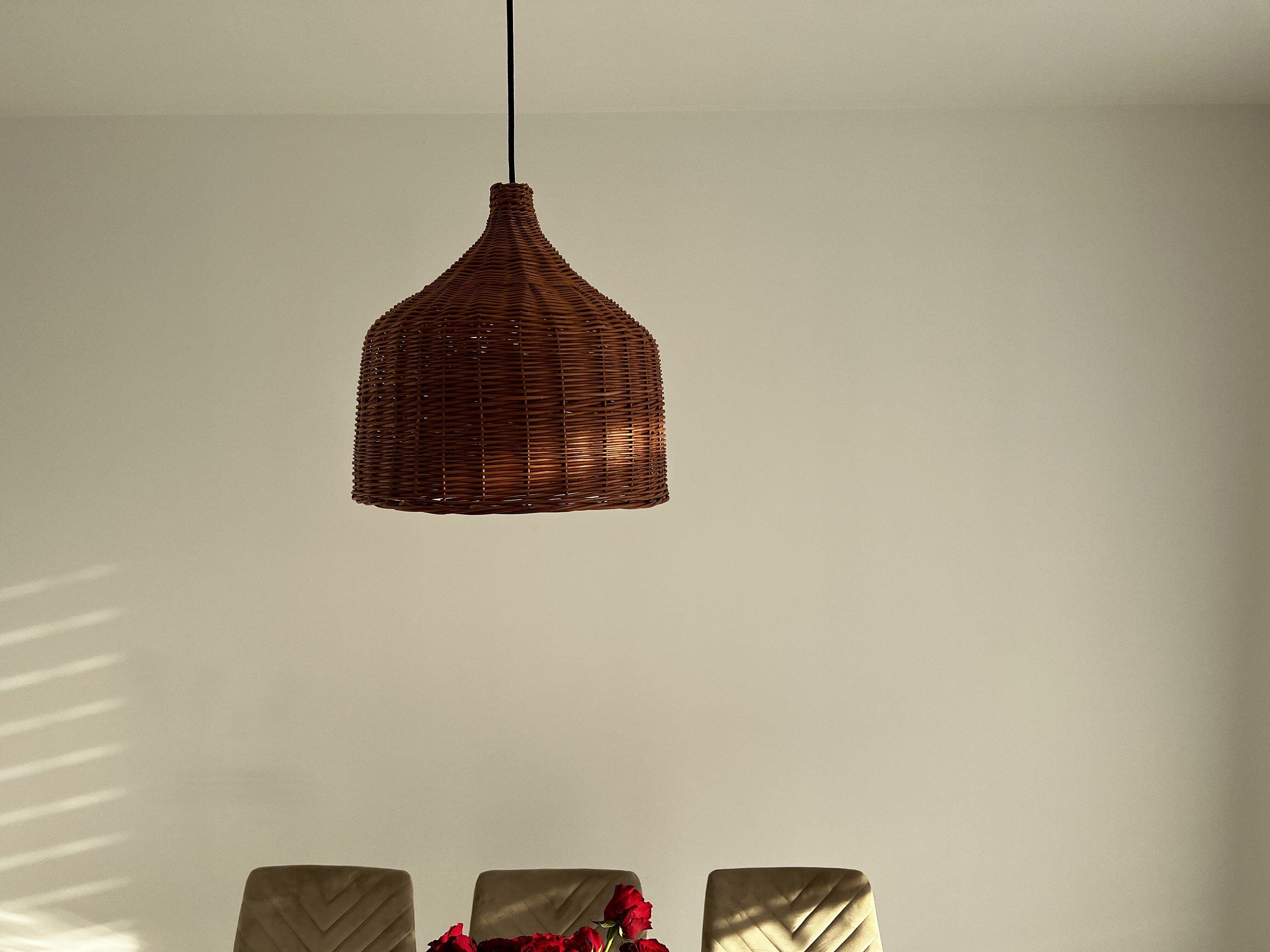 Handmade Pendant Light, Kitchen Lighting, Rattan Chandelier, Pendant Lamp Shade, Ceiling Light, Hanging Lamp, Hanging Pendant