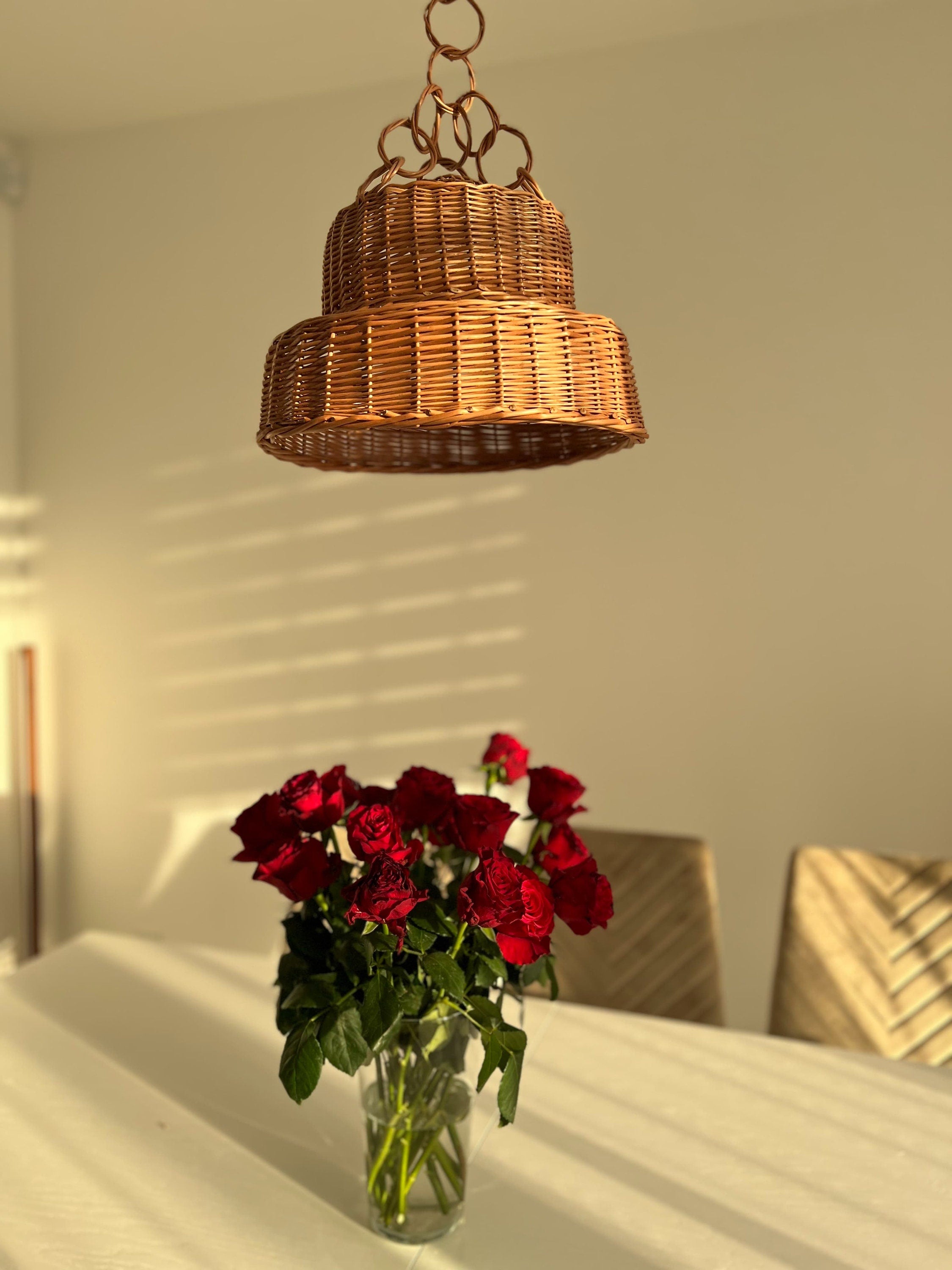 Lighting pendant, Wood pendant light, Pendant lighting, Pendant light, Dining room lighting, Hanging pendant light