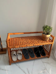 Wicker Shelf, Wicker Shoe Rack, Shoe Rack Bench, Wicker Shelf, Storage shelf, Bookshelf, Plant shelf, Rattan shelf