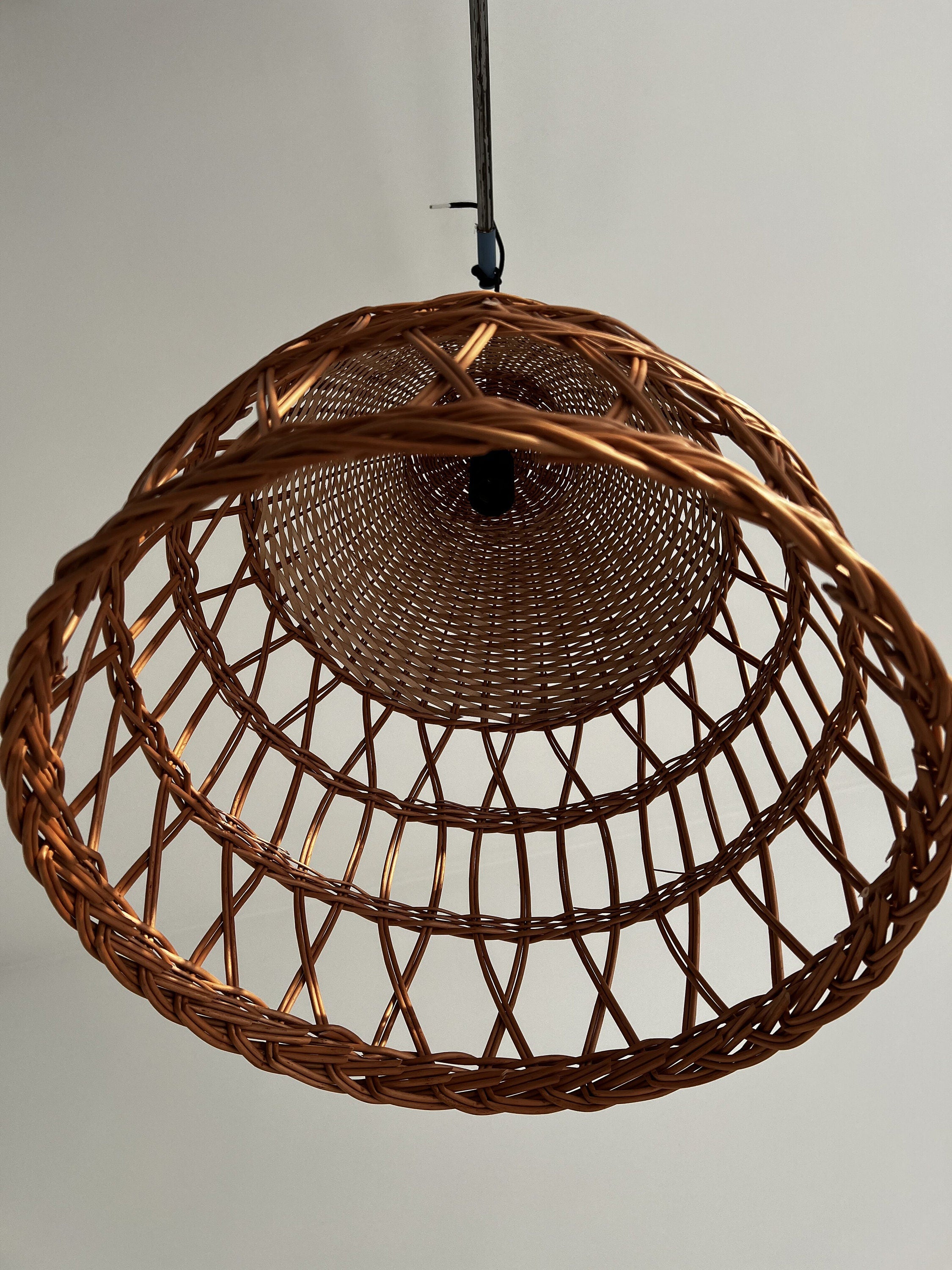 Pendant light, Rattan Lamp Shade, Bamboo Light Fixture, Wicker Lampshade, Bamboo Lampshade, Rattan Lampshade, Rattan Light Fixture