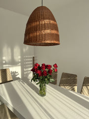 Wicker Rattan Lampshade Boho Style, Rattan Lamp Shade, Hanging Pendant, Handmade Rattan Lamp Shade, Pendant light, Rattan Lamp Shade