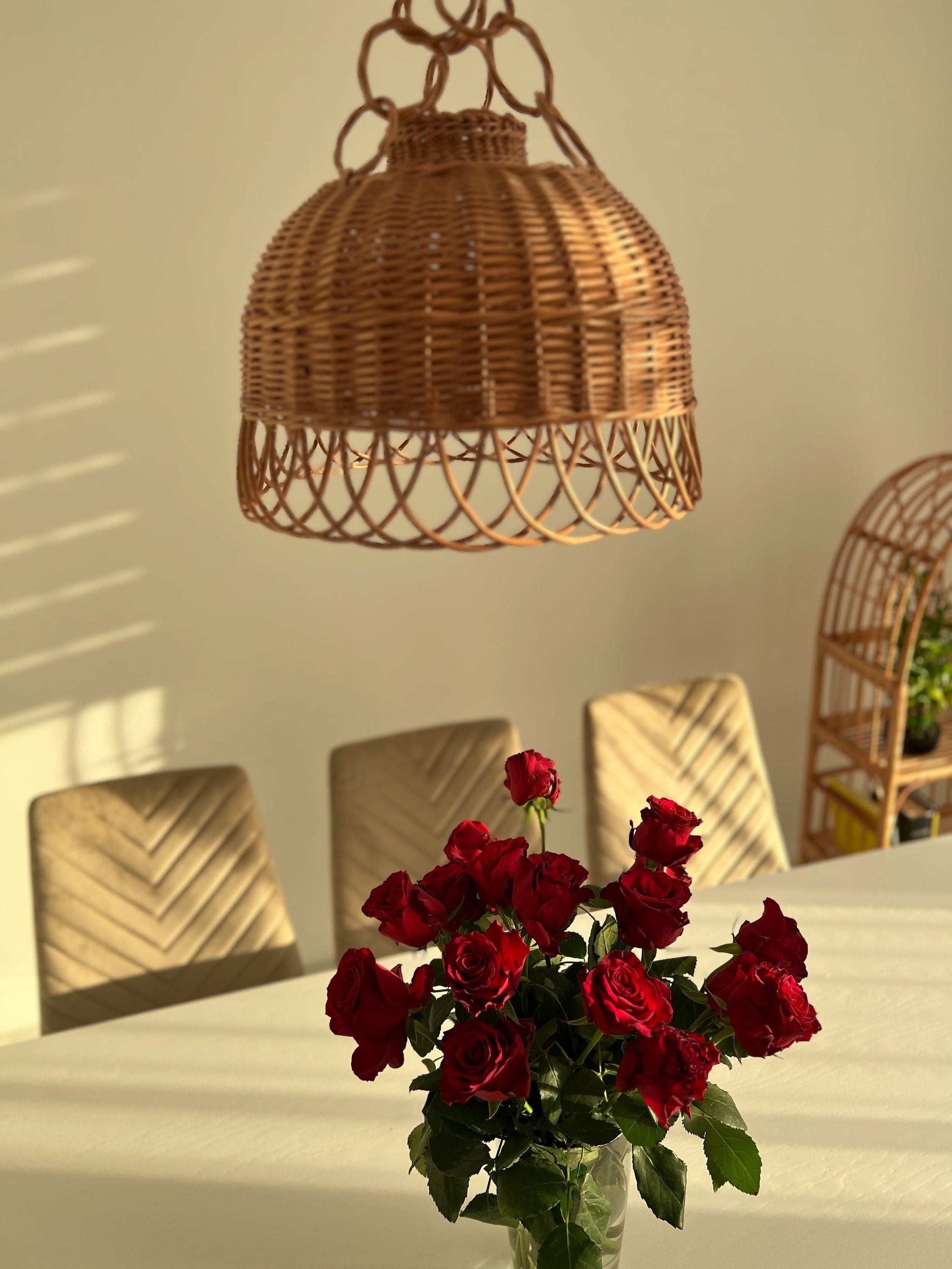 Luxury Wicker Pendant Light Ceiling Lamp hanging lamp shade Home decor