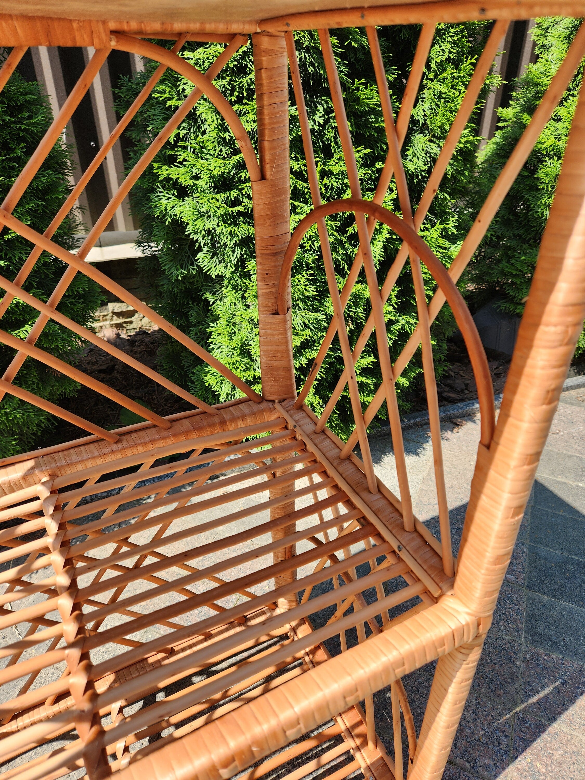 Wicker Shelf, Storage shelf, Bookshelf, Plant shelf, Rattan shelf